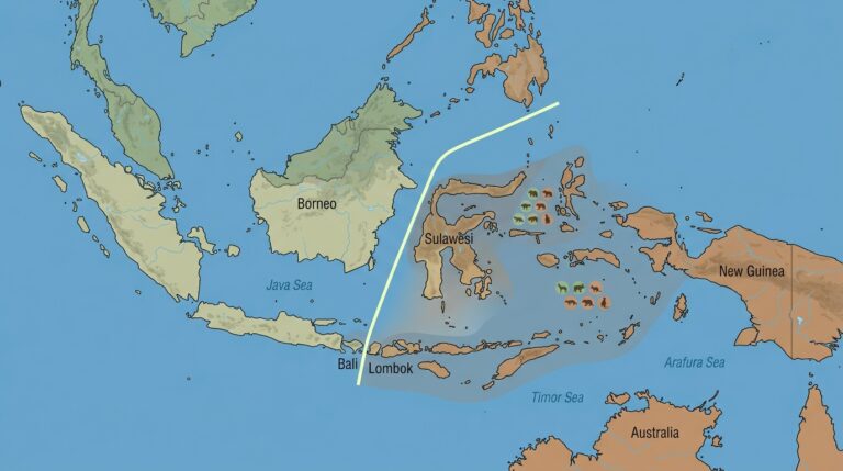 Wallace line biogeographic map 4c32701e6e