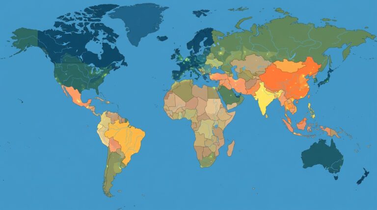 World map economic regions flat 978f555f84