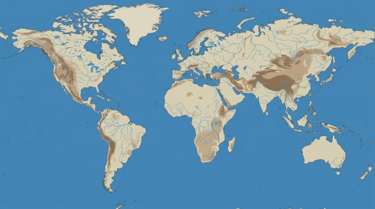 World map mountain ranges highlands 24a6dacb55