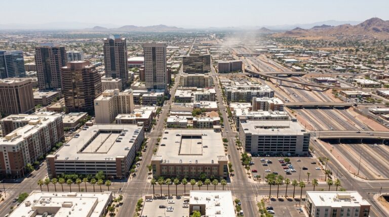 Phoenix 4 Phoenix aerial view downtown bui… 202605170527