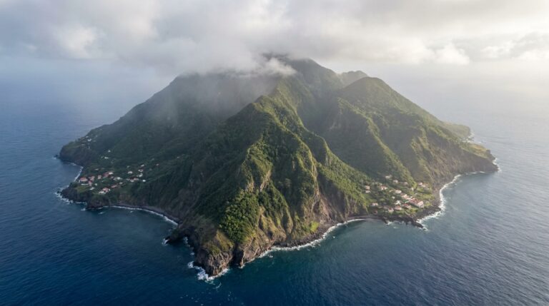 Volcanic island rising Caribbean… 202605170853